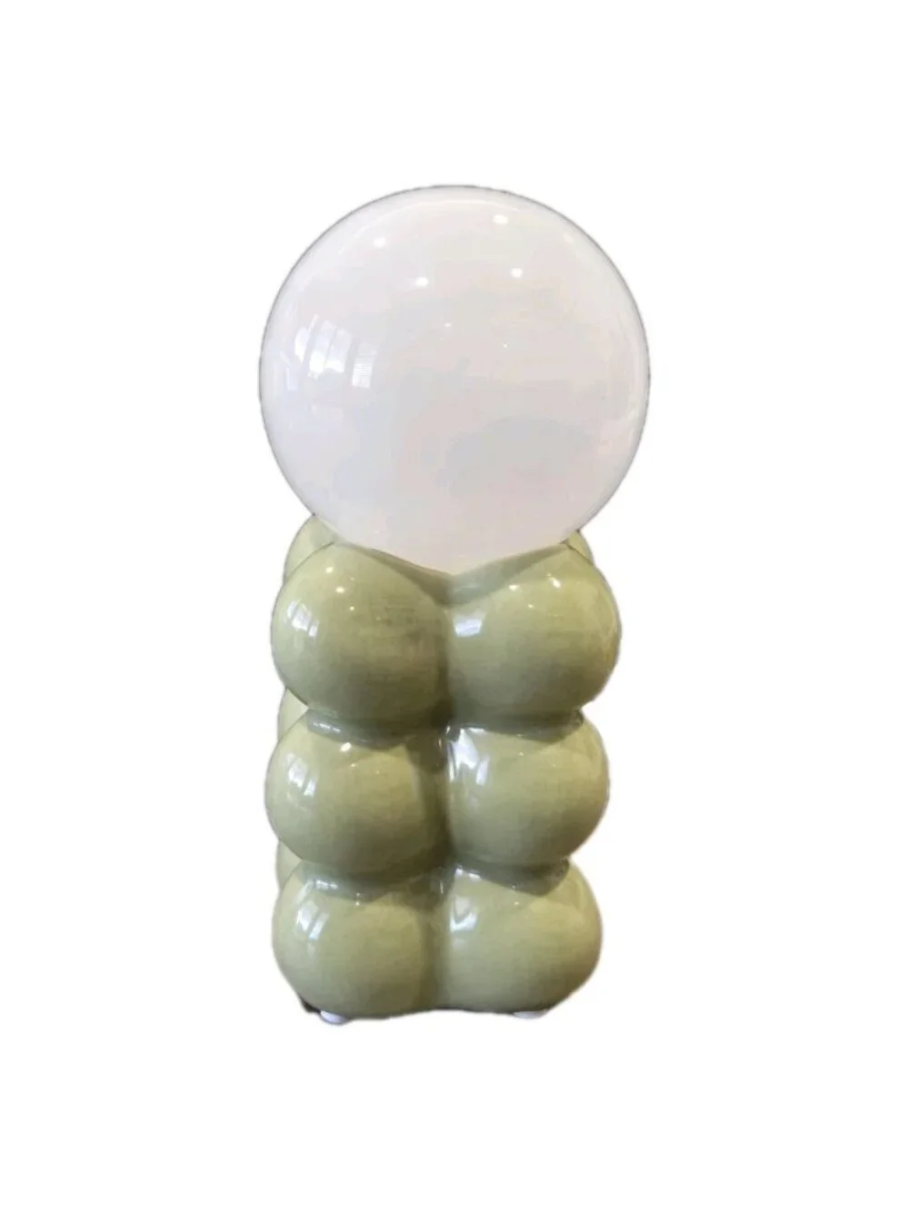 New Pastel Green Cermaic Nightstand Office Table Lamp Modern Retro Style Light
